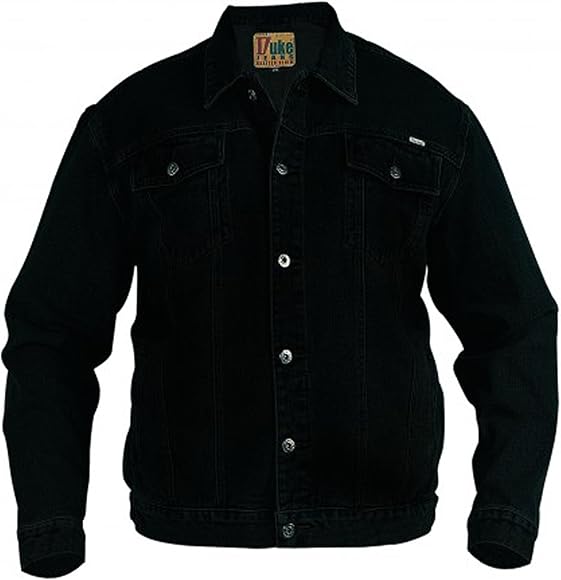 Black jean jacket big and tall Clearance