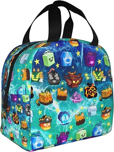 Miniatura 2 de Sukhii Blox - Bolsa de almuerzo portátil con diseño de frutas, bonita bolsa aislada para viajes, picnic, oficina, regalo deportivo