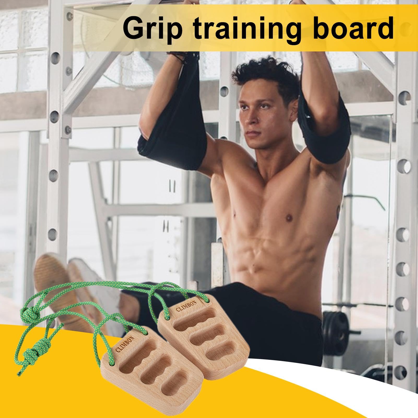Hangboard Escalada en Roca, Tabla para Colgar 2 diapasones de escalada