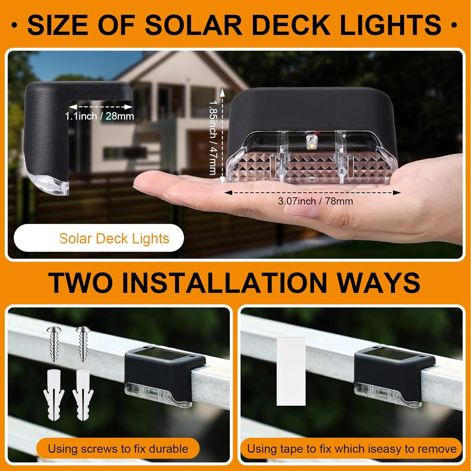 Outdoor Solar Lights - Waterproof Deck & Garden -3