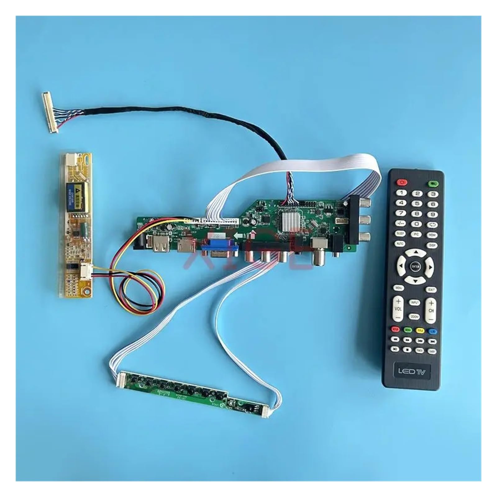 Scheda Driver LCD Adatta QD15TL04 QD15TL07 QD15TL09 Kit Segnale Digitale DVB IR + AV + USB + HDMI + VGA 30 Pin LVDS 1280 * 800 1CCFL Accessori Monitor LCD(For QD15TL07)