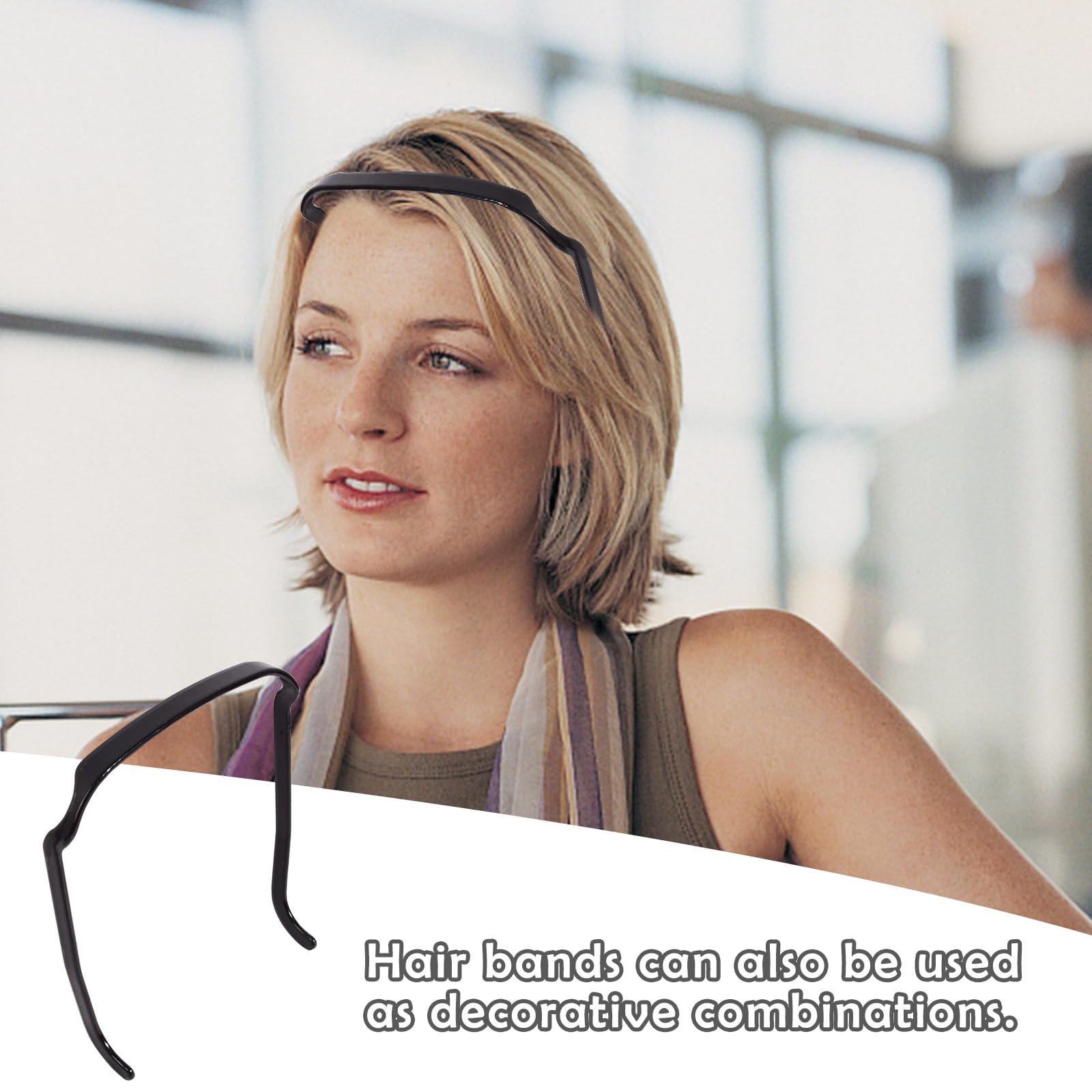 Frdelma Squaer Hoofdbanden voor vrouwen, 3 stuks, onzichtbare haarbanden, krullend, dik haar, hoofdband, vierkant, voor mannen en vrouwen, krullend en gestyled haar, zonnebril, haarband