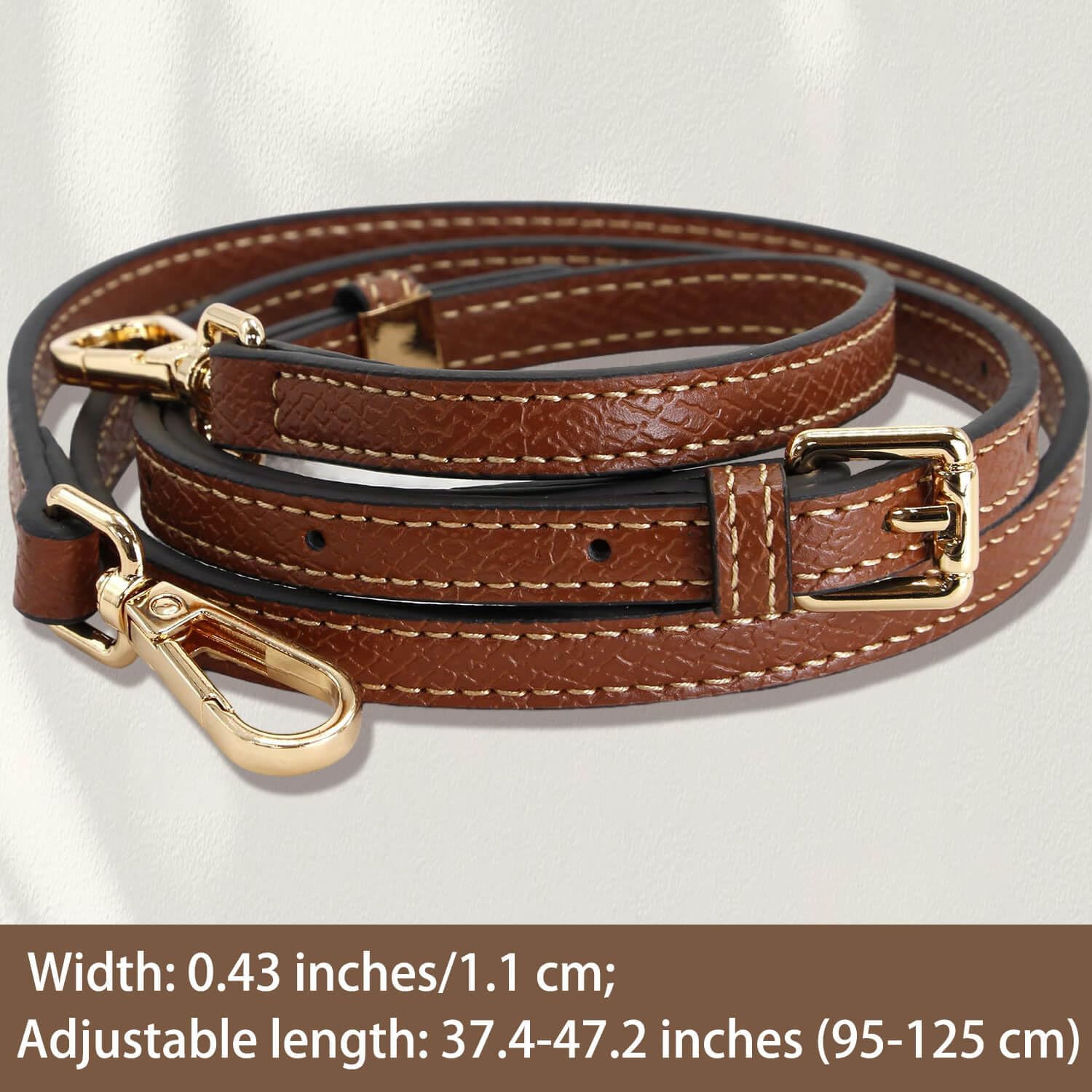 Adjustable Ieather Shoulder Strap,Mini Bag Strap,Fits Most Mini Crossbody Bags & Small Foldable Totes
