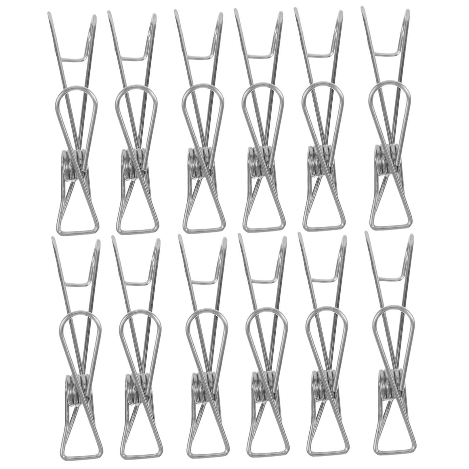 OHPHCALL 12pcs Stainless Steel Shower Hooks Clips for Hangers Over Door Towel Rack Glass Shower Door Hanger Bathroom Towel Hooks