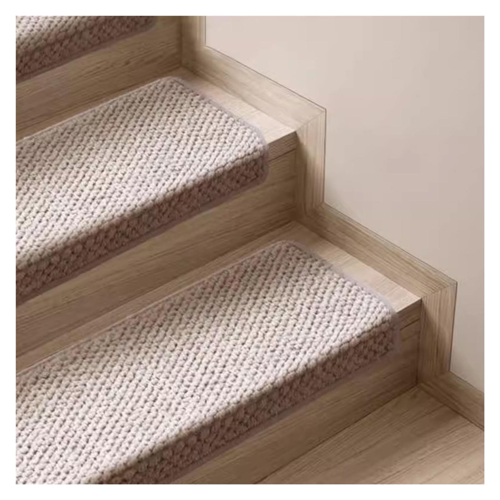 Tapis antidérapant pour marches en bois, tapis doux auto-adhésif, tapis d'intérieur lavable pour la sécurité et la protection des animaux domestiques