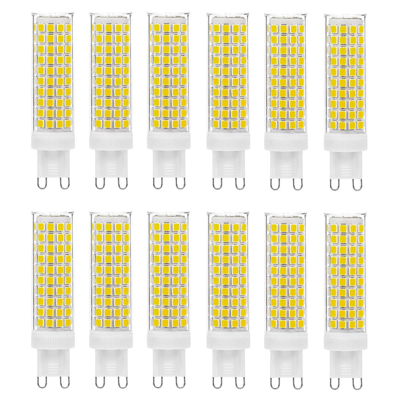 Bombillas LED G9 15W Equivalente 150W Bombilla halógena (IRC) 80+ 1500 lm No regulable Ideales para lámparas techo lámparas mesa dormitorio cocina y sala de estar(Natural White 4000K,12pack)