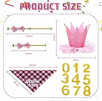 Vista 28 de Weewooday Suministros para fiesta de cumpleaños para perros, cumpleaños de niños y niñas, bandana triangular, bufanda triangular, sombrero