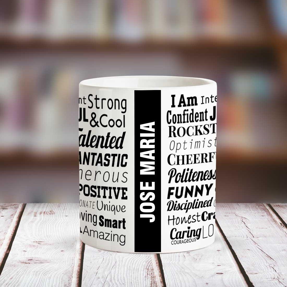 Huppme Jose Maria Good Personality White Ceramic Coffee Name Mug
