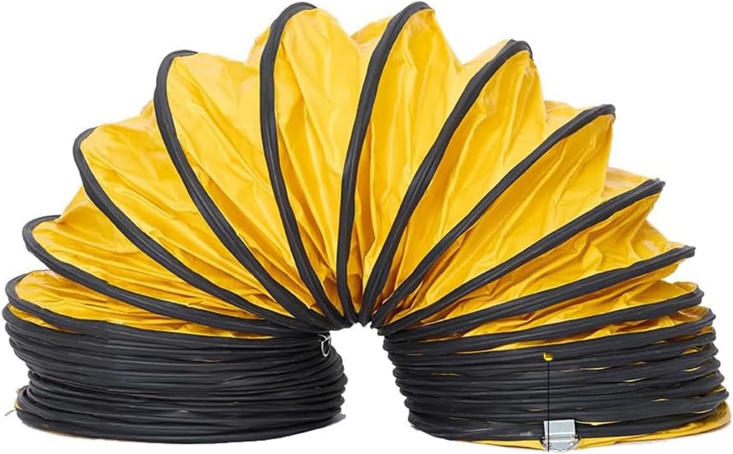Heavy Duty Flexible PVC Dust Collector Hose, 6 10 16 33ft, Flame Retardant HVAC Ducting with Adjustable Rope D Hook, Easy Storage, for Factories Basements Farms(6.6ft,Diameter - 350 mm)