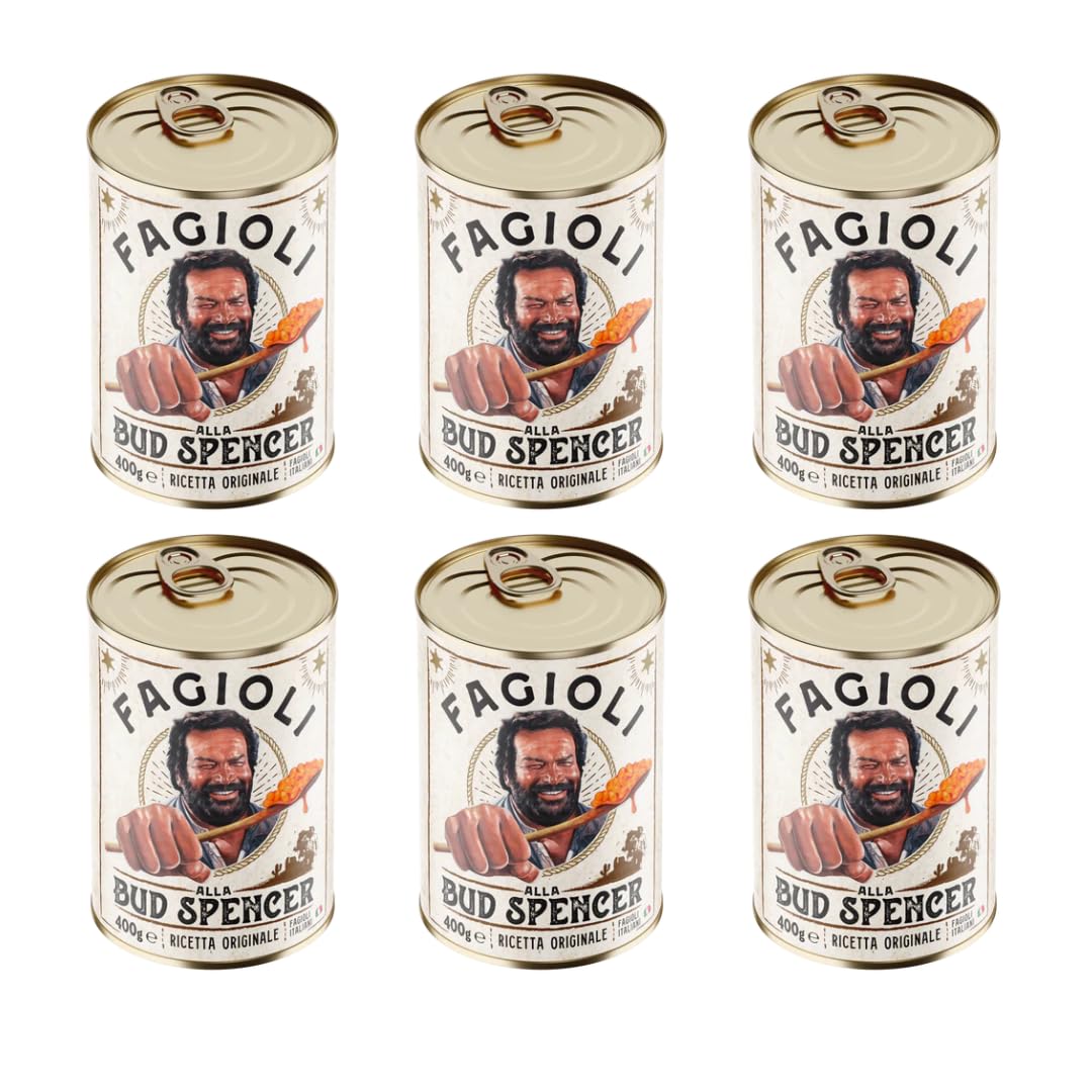 Fagioli alla Bud Spencer ricetta originale - 6 lattine da 400 g - PRODOTTO ORIGINALE BUD POWER