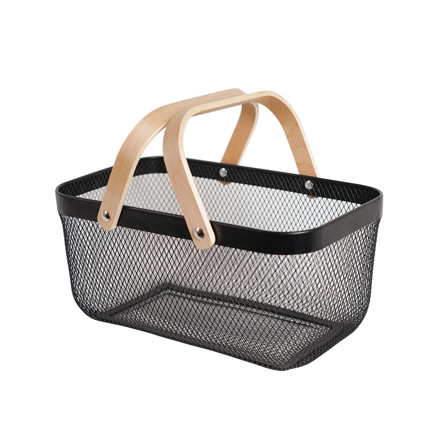 SANHSEHOME Metal Mesh Steel Harvest Basket