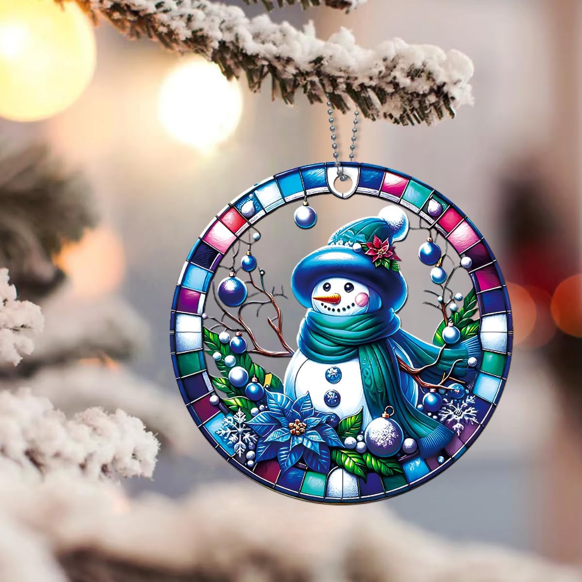 Snowman Ornaments, Acrylic Snowman Ornament for Christmas Tree, Classic Cute Christmas Ornaments, Beautiful Unique Ornament, Snowma Gifts for Women - Image 6