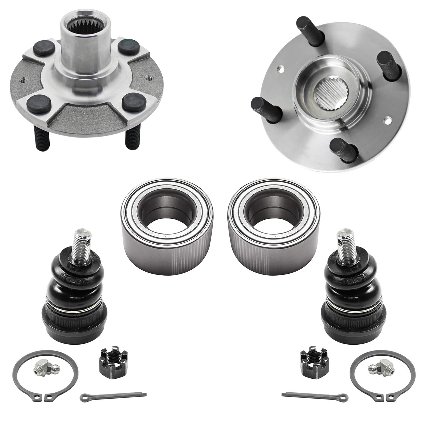 Detroit Axle - FWD Front Wheel Hub Bearings Kit for 12-17 Hyundai Accent