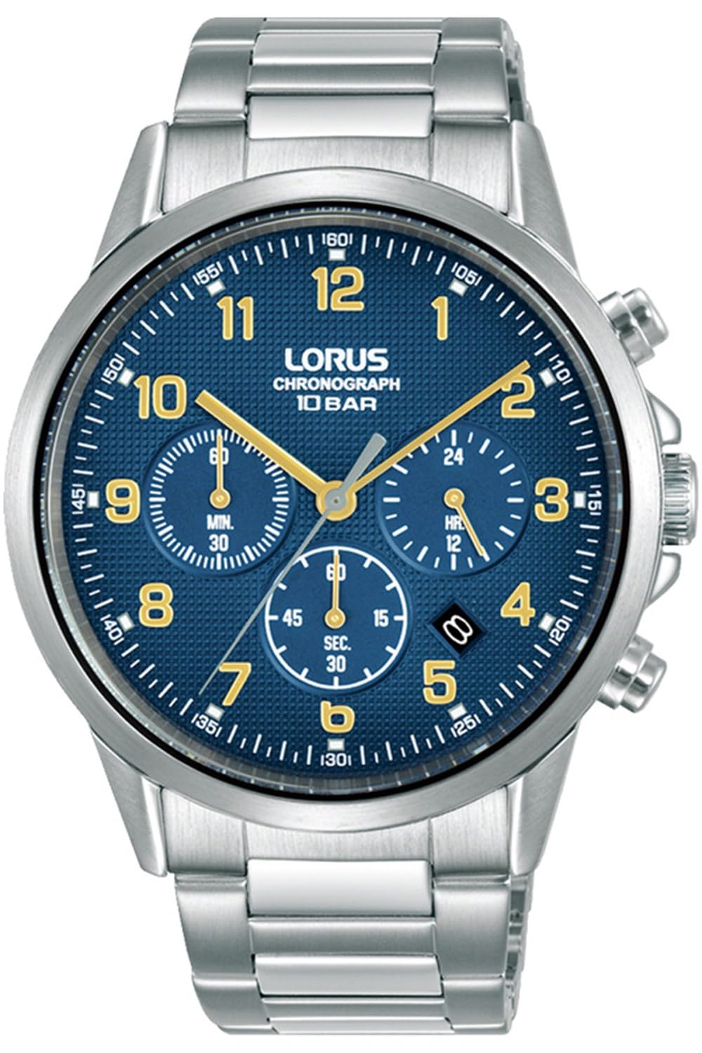 Lorus Uomo Non Si Applicano Uomo Sport Cronografo Mst. Preto Orologio Al Quarzo, Argento, Bracciale - 4