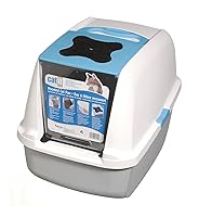 Algopix Similar Product 15 - Catit Large Hooded Cat Litter Box Blue