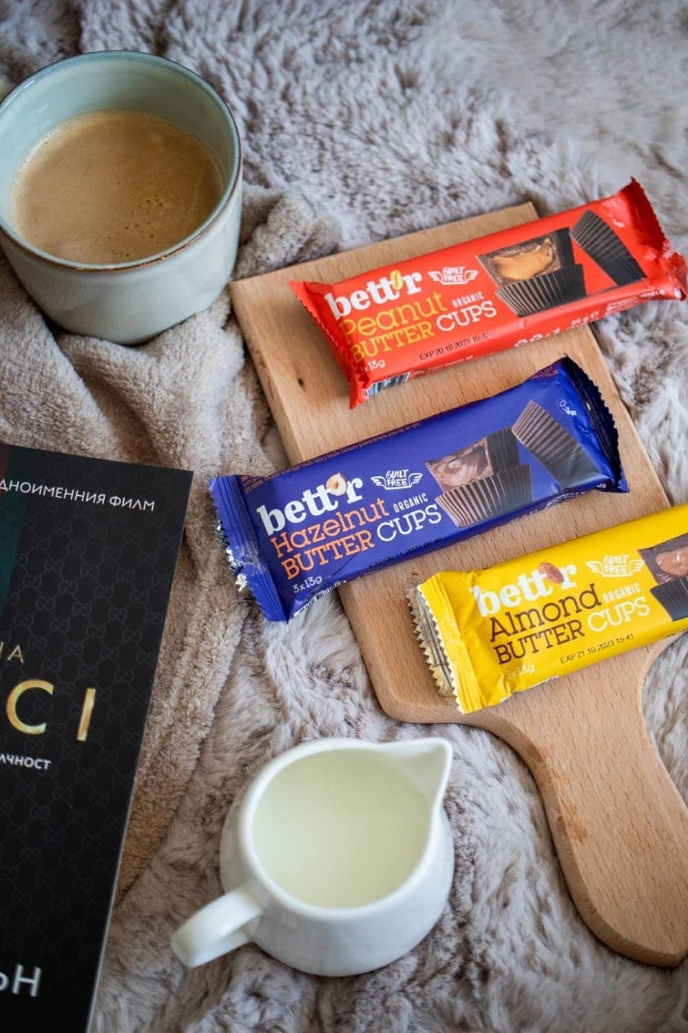Bett'r GUILT FREE Bio Mandel Butter Cups. 100% Vegan, Glutenfrei und Laktosefrei - 12 x 39 g