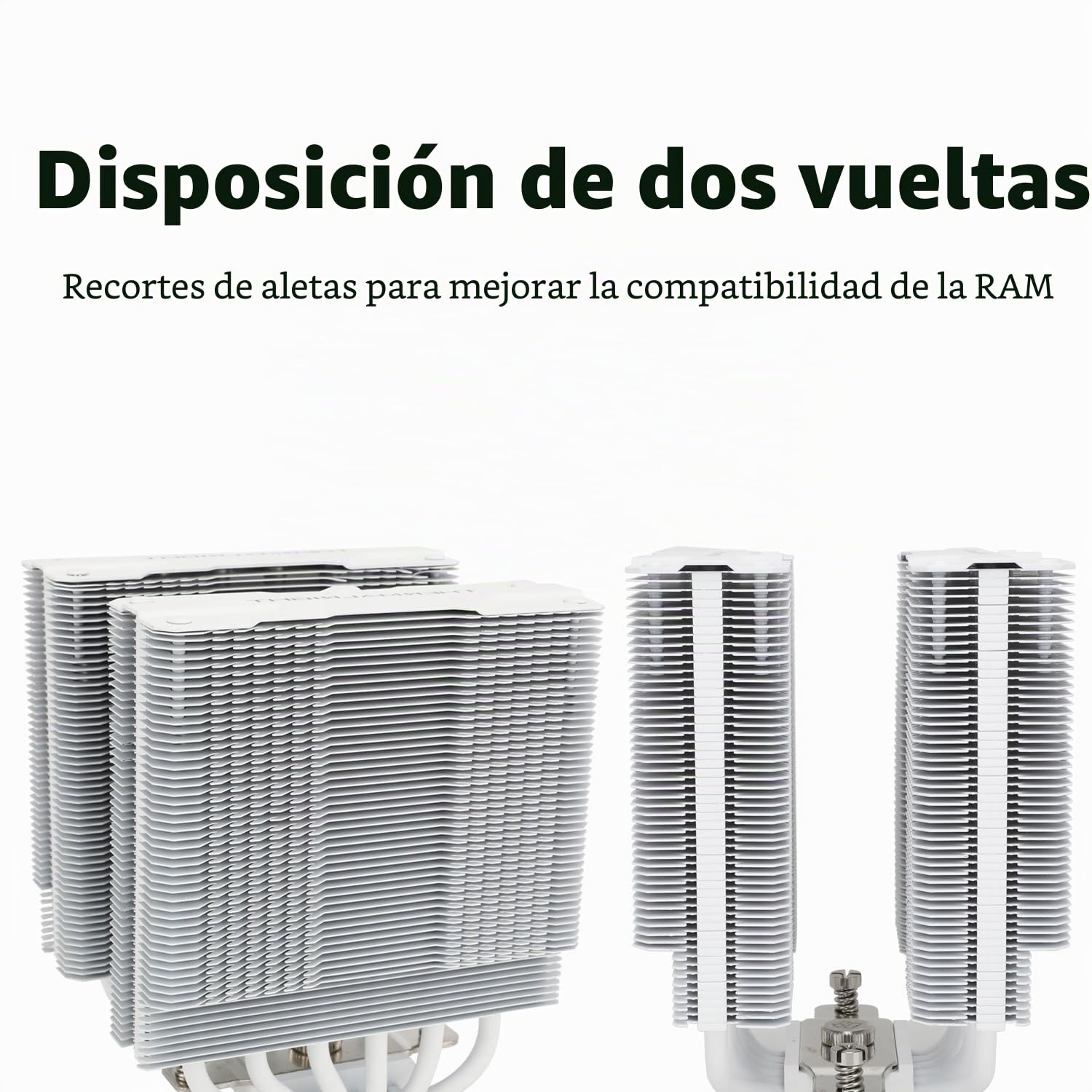 TR Peerless Assassin 120 White - Enfriador de aire para CPU (6 tubos de calor, doble ventiladores TL-C12W de 120 mm PWM, tecnología AGHP, para AMD AM4 AM5, Intel 1700/1150/1155/1200/2011)