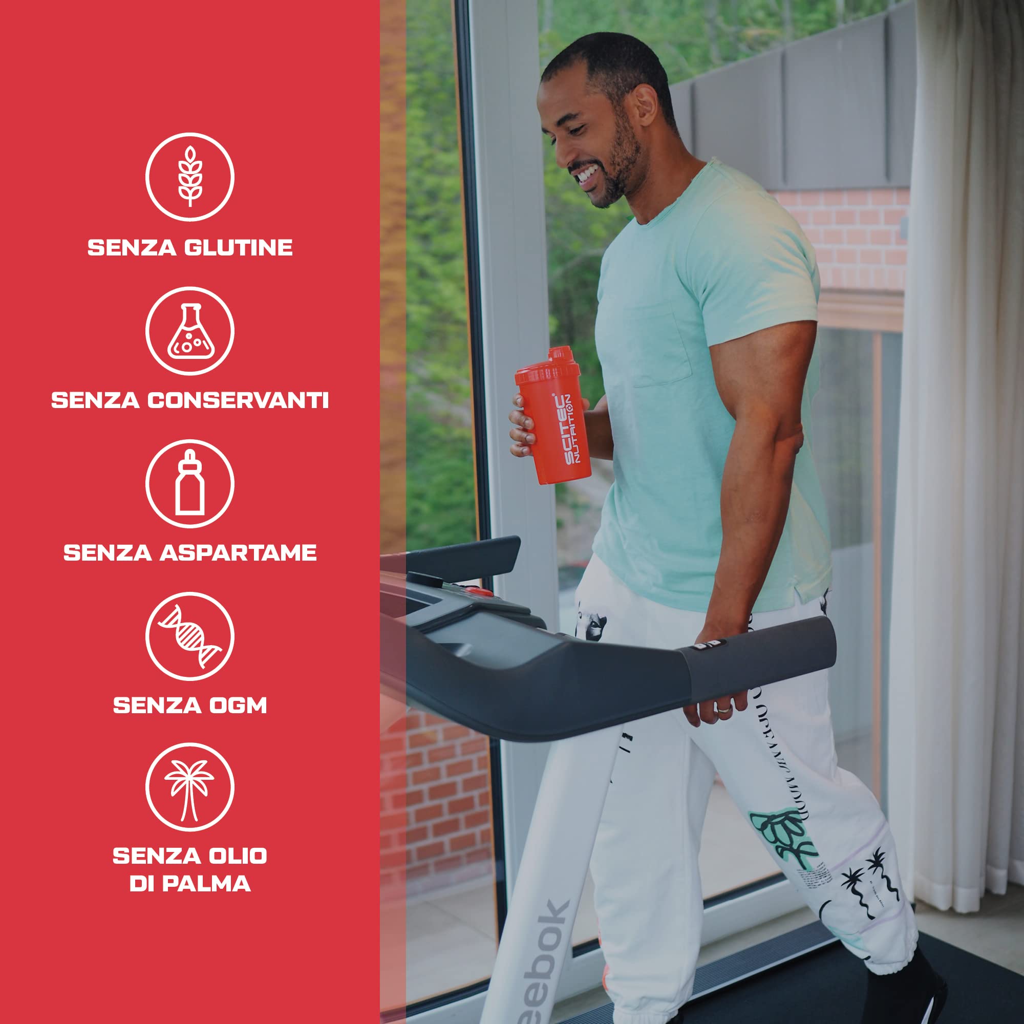Scitec Nutrition Protein Delite Shake Bevanda proteica aromatizzata in polvere con pezzi di fragola liofilizzata, L-carnitina, estratto di caffè verde, 700 g, Cioccolato bianco alla fragola