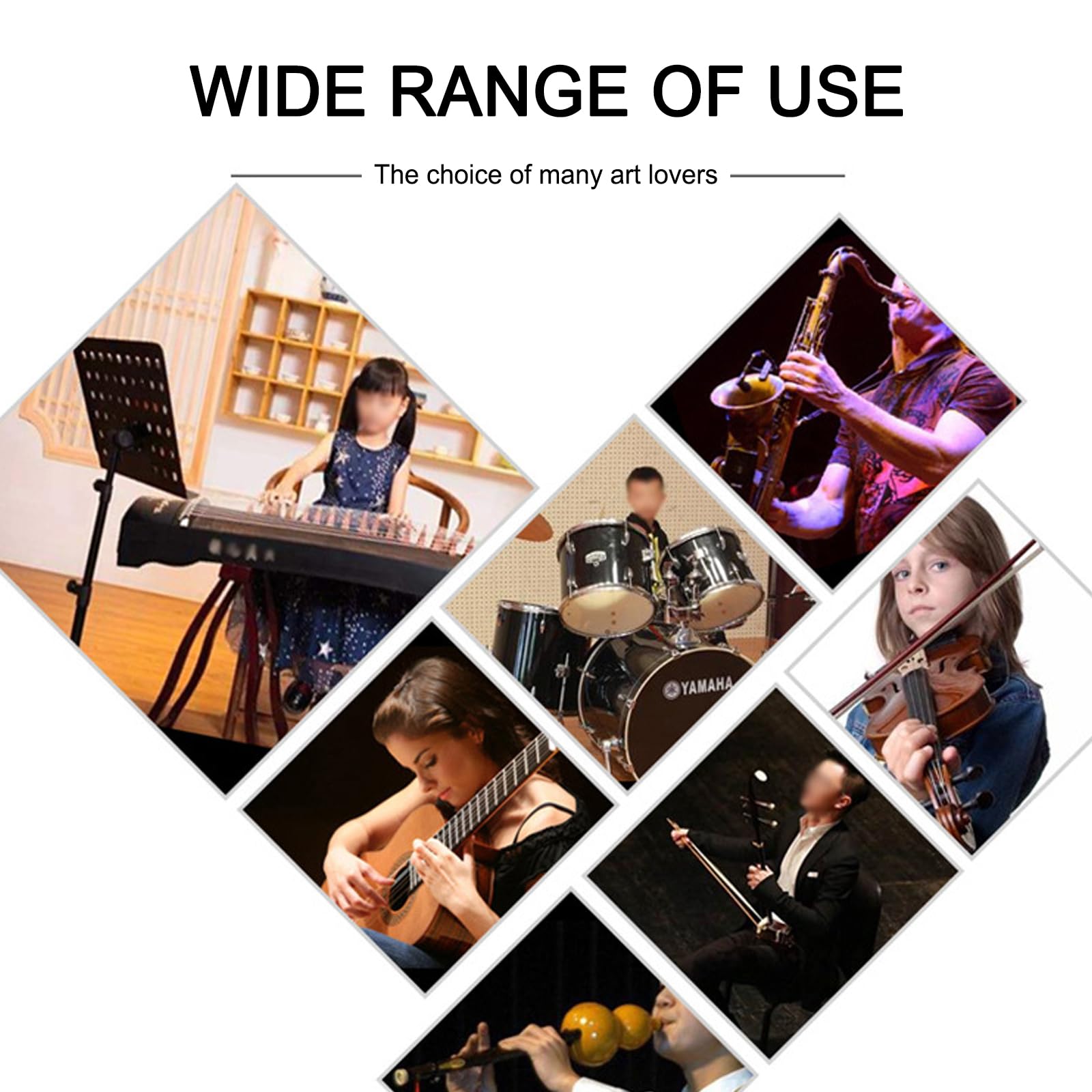 Buhelyc Leggio per Spartiti Guitar, Leggio per Spartiti Portatile con Borsa per Il Trasporto, Regolabile in Altezza, Robusto, con Pagine, Treppiede Pieghevole, per Chitarra, Pianoforte, Violinista