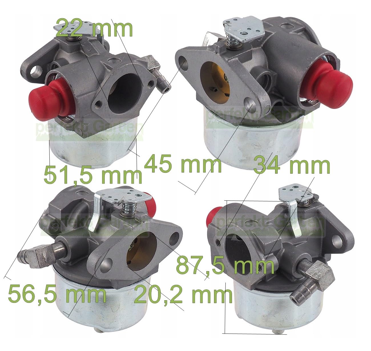 Vergaser Set komaptibel mit Craftsman Edger PC142795 / Dell'Orto FHPA 20