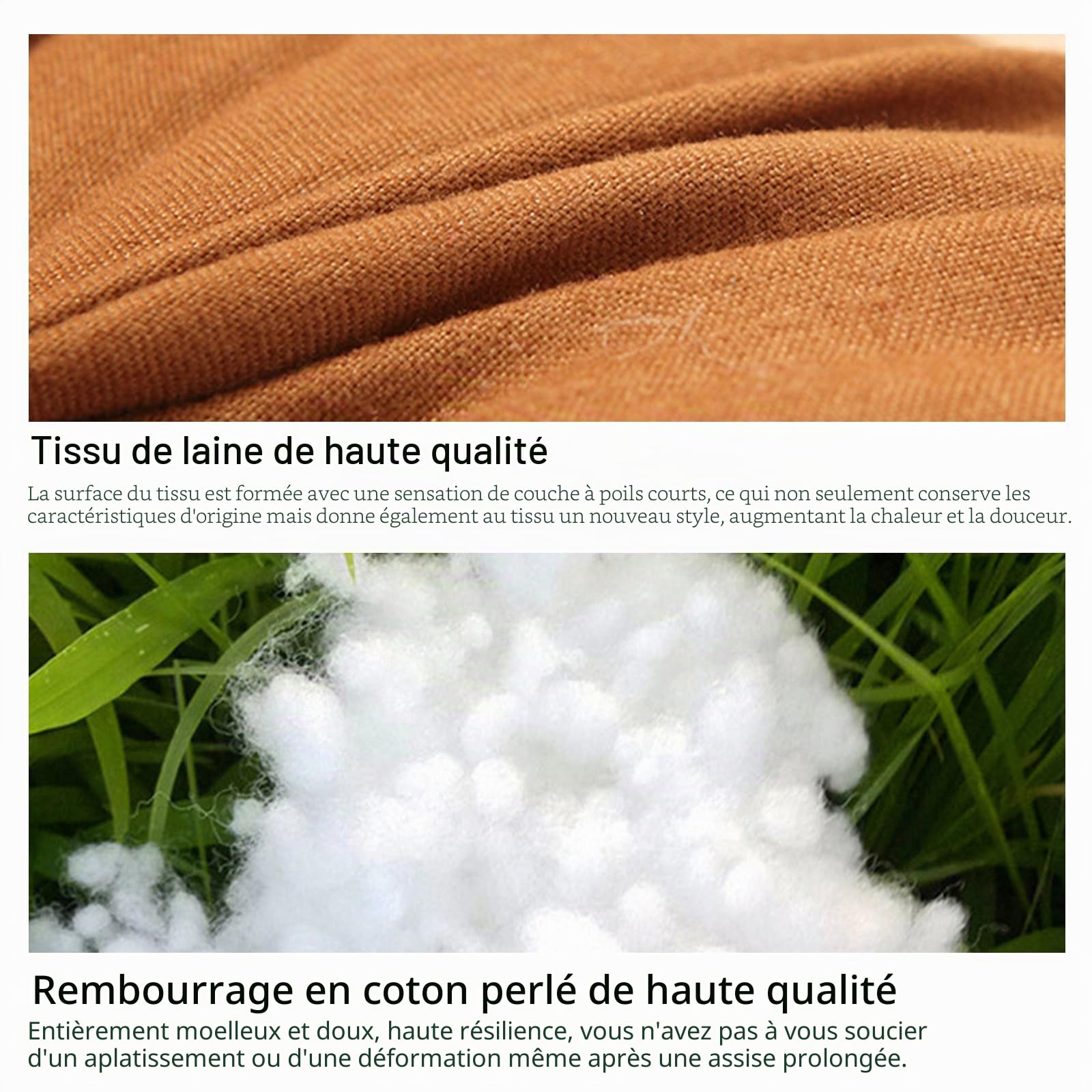 Coussin de Jardin pour Chaise Longue, 155 x 48 x 8 cm, Rembourré, Idéal pour Canapé et Chaise Longue en Rotin