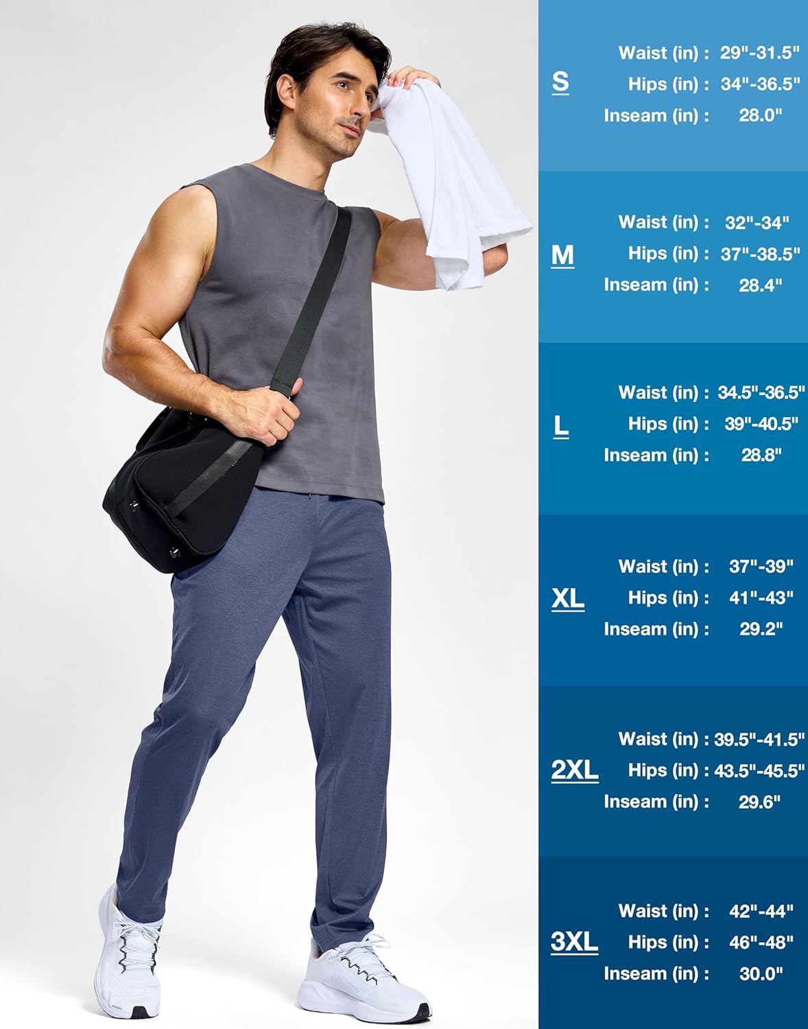 G Gradual Men's Sweatpants with Pockets Lightweight Workout Athletic Track Pants Stretch Gym Running Jogging Joggers for Men - Image 7