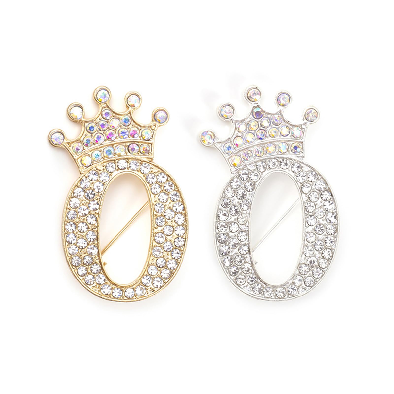 2Pcs Letter Brooches and Pins for Women A-Z Letter Brooch Pins Rhinestone Initial Accessories for Hat Backpacks Personal Custom Jewelry Gifts for Men Women