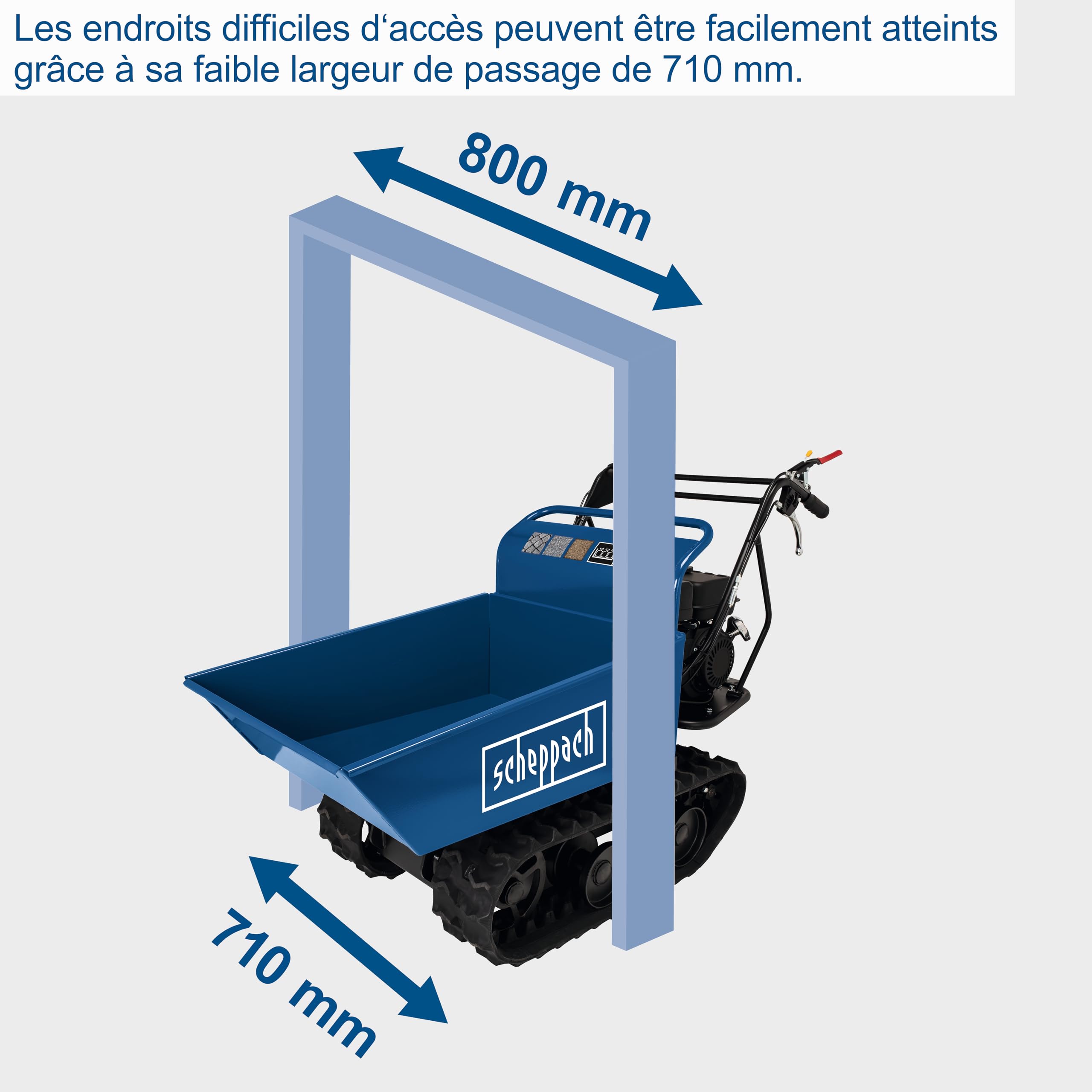Scheppach Dumper - Benne motorisée Thermique sur chenilles DP4500