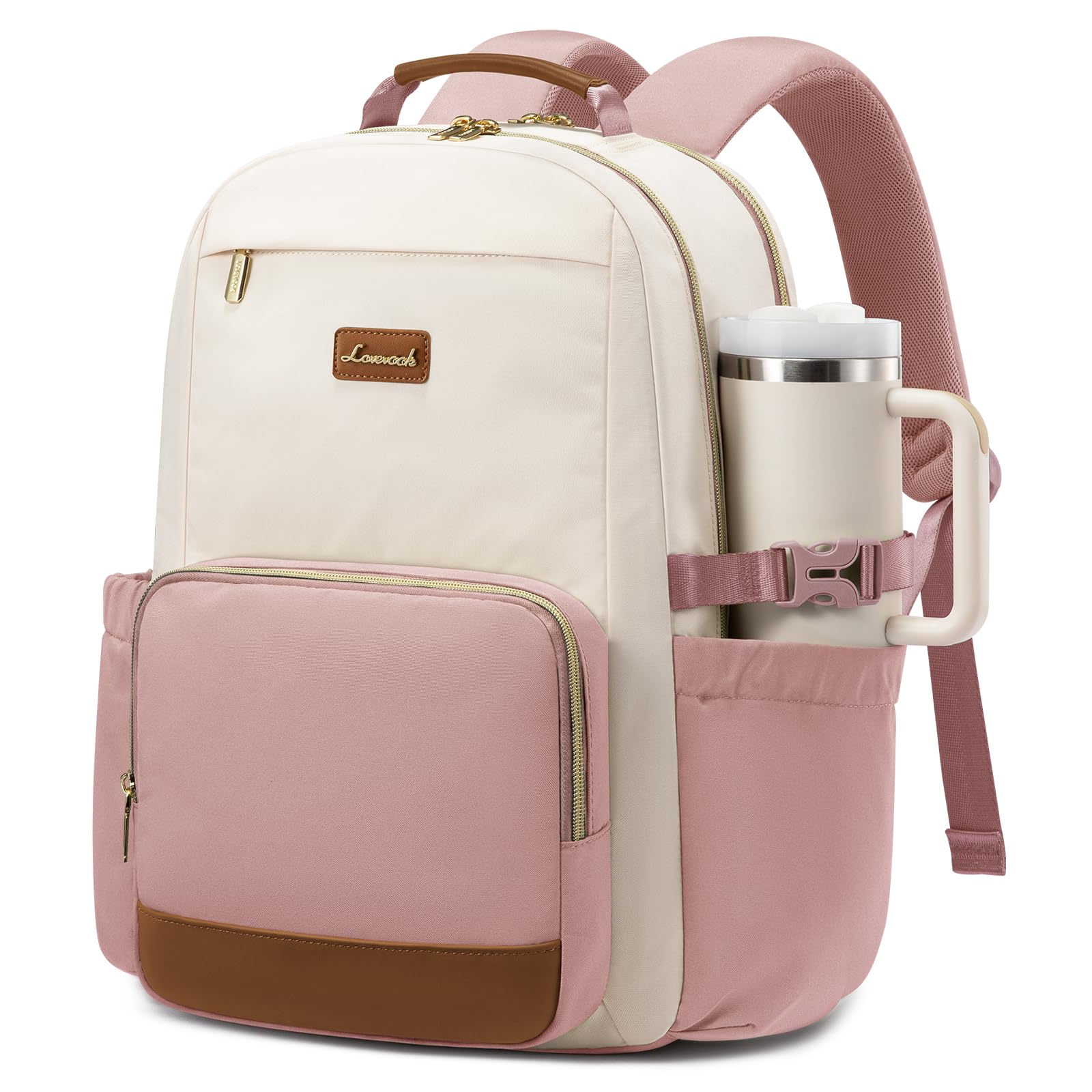 LOVEVOOK Laptop Backpack for Women with Pouch Pocket for Large Capacity Cup