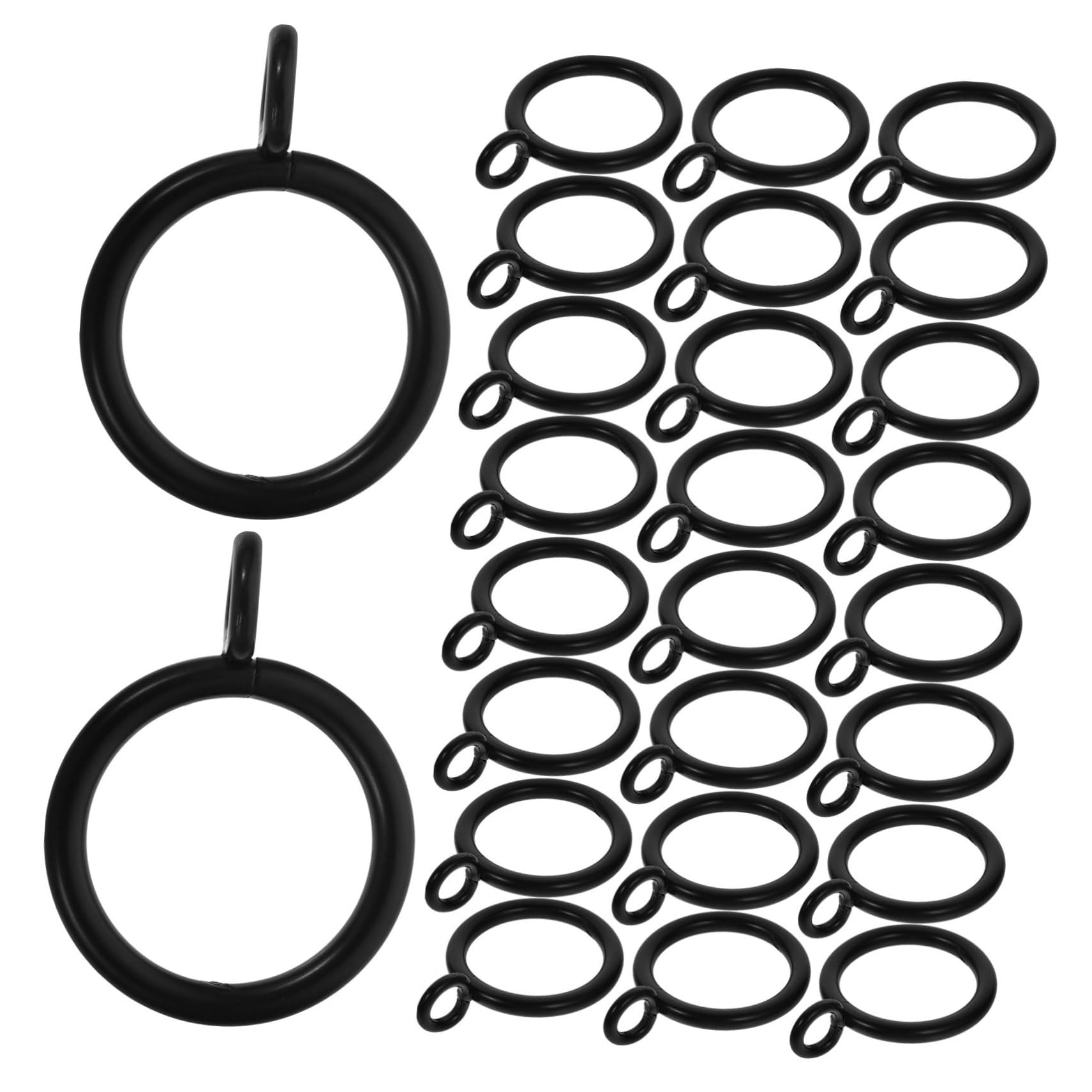 Anillos de cortina negros para renovar el estilo del salón y crear ambientes modernos