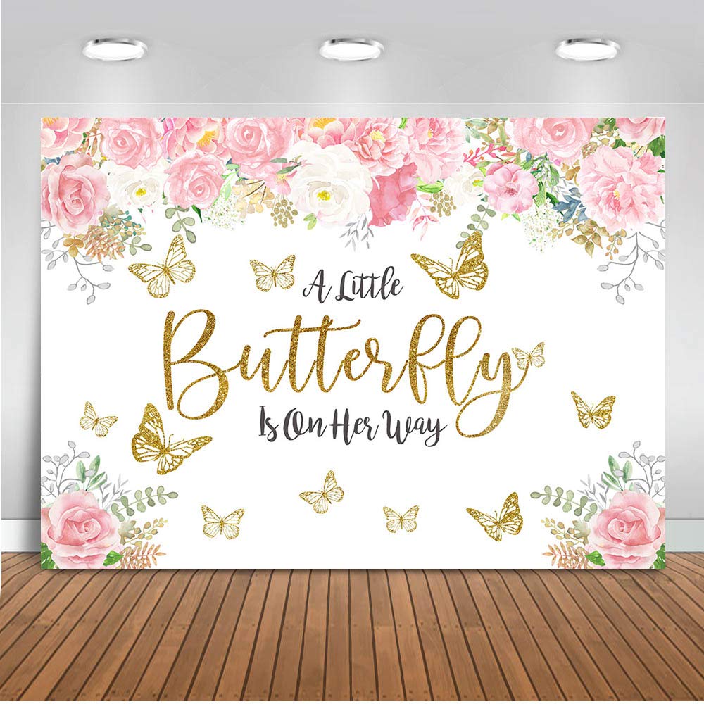 Buy Moca Butterfly Backdrop A Little Butterfly is on The Way Baby