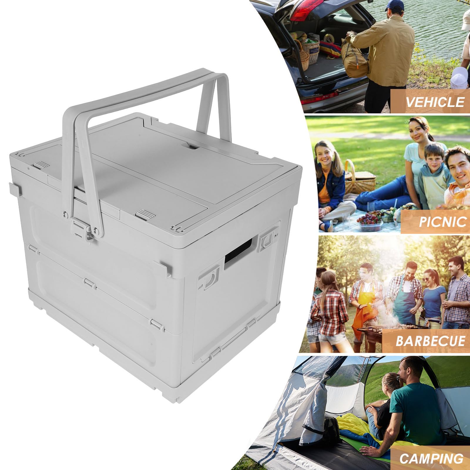 iplusmile Faltbare Camping Aufbewahrungsbox 16, 5 L aus Pp mit Griff