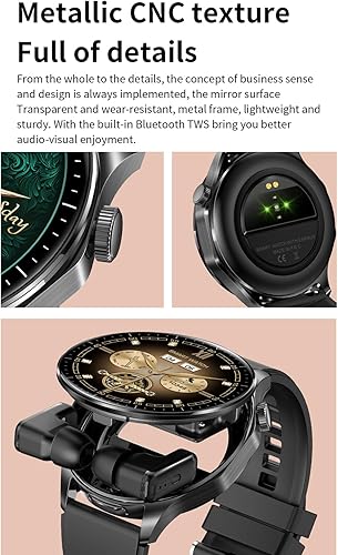 Miniatura 3 de Reloj inteligente 2 en 1 con auriculares, AMOLED de 1.43 pulgadas, pantalla táctil completa colorida y Bluetooth, reloj inteligente para hombres y