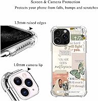 Vista 4 de Cubierta de Teléfono con Versículos de la Biblia y Citas Cristianas de Jesús en Collage, Funda Protectora Suave de TPU de Moda para iPhone 16 Pro, #1