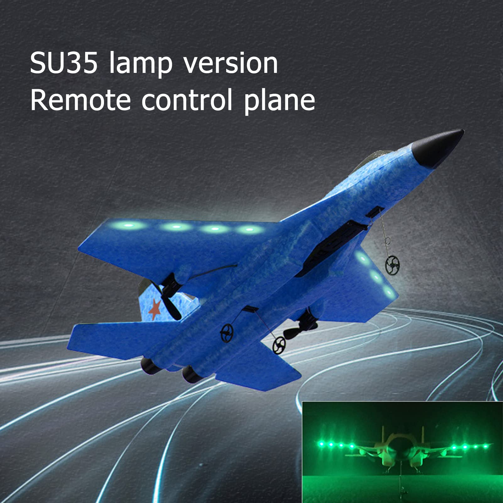 SU-35 samolot RC 2,4 GHz – zdalnie sterowany samolot RTF z pilotem zdalnego sterowania – łatwy do latania dla początkujących, dorosłych i dzieci