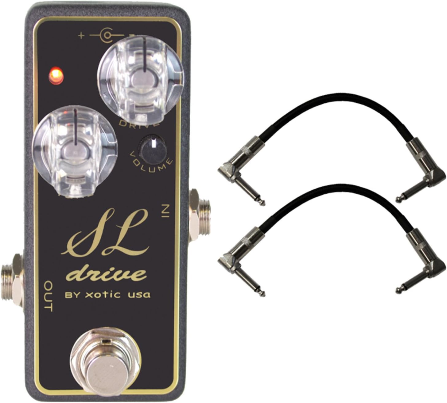 Xotic SL Drive Stomp Box Effects Pedal w (2) 6" Patch Cables
