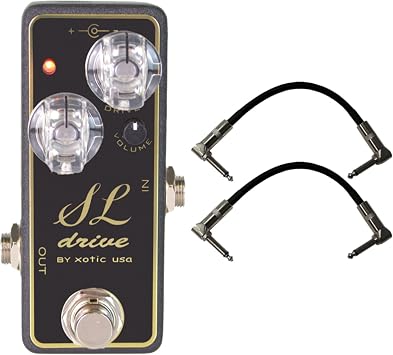 Xotic SL Drive Stomp Box Effects Pedal w 2 6" Patch Cables