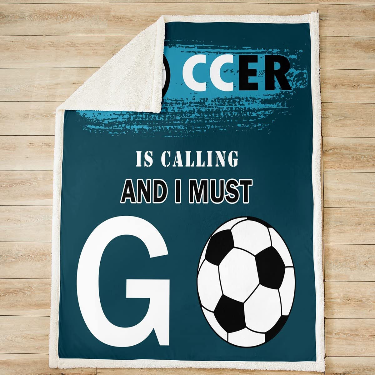 Coperta in pile da calcio per ragazzi, 3D, per sport calcistici, per bambini, adolescenti, uomini, calcetto, sfocata, per divano letto, decorazione verde scuro, 200 x 220 cm