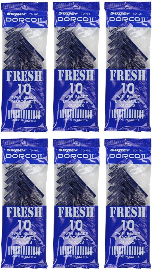 Dorco Super Fresh Twin Blade Disposable Razors - 10ct