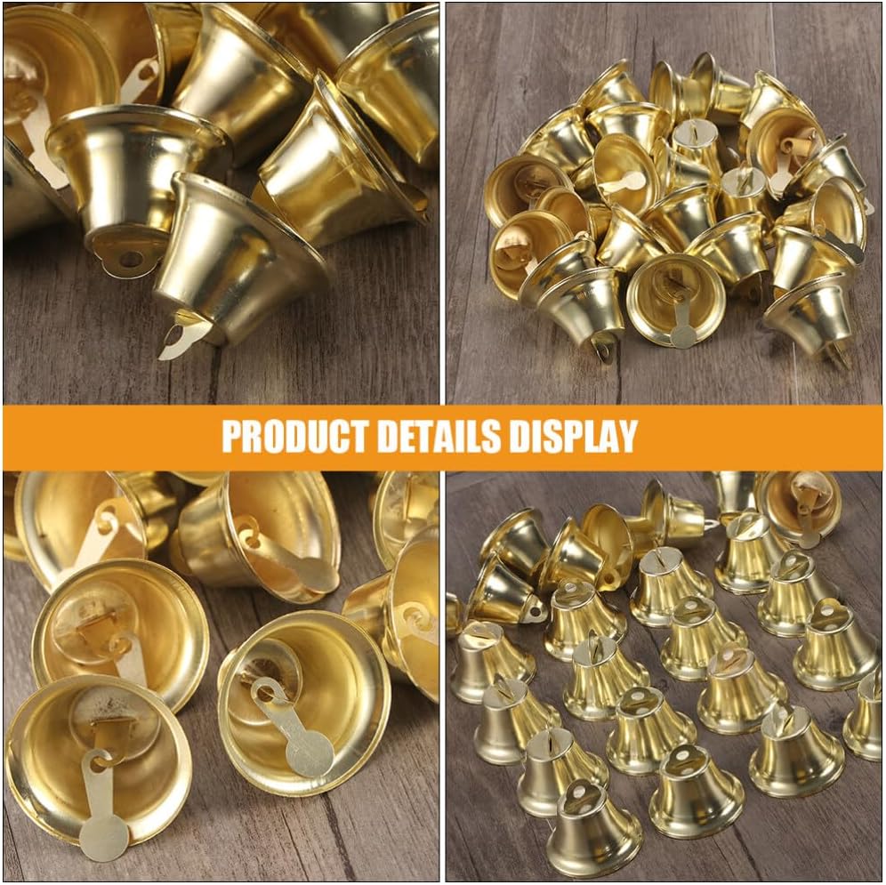 Alipis 12pcs Craft Bells Decorative Bells for Wind Chimes Christmas Tree Home Decor for Keychains Wreaths and Holiday Festivities