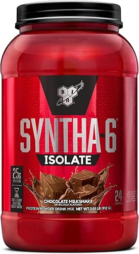 BSN SYNTHA-6 - Proteína aislada en polvo, proteína de chocolate en polvo con aislado de proteína de suero, aislado de proteína de leche, sabor