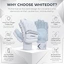 Whitedot Summer Cricket Batting Gloves, White, Suitable for Mens Right Hand gallery image
