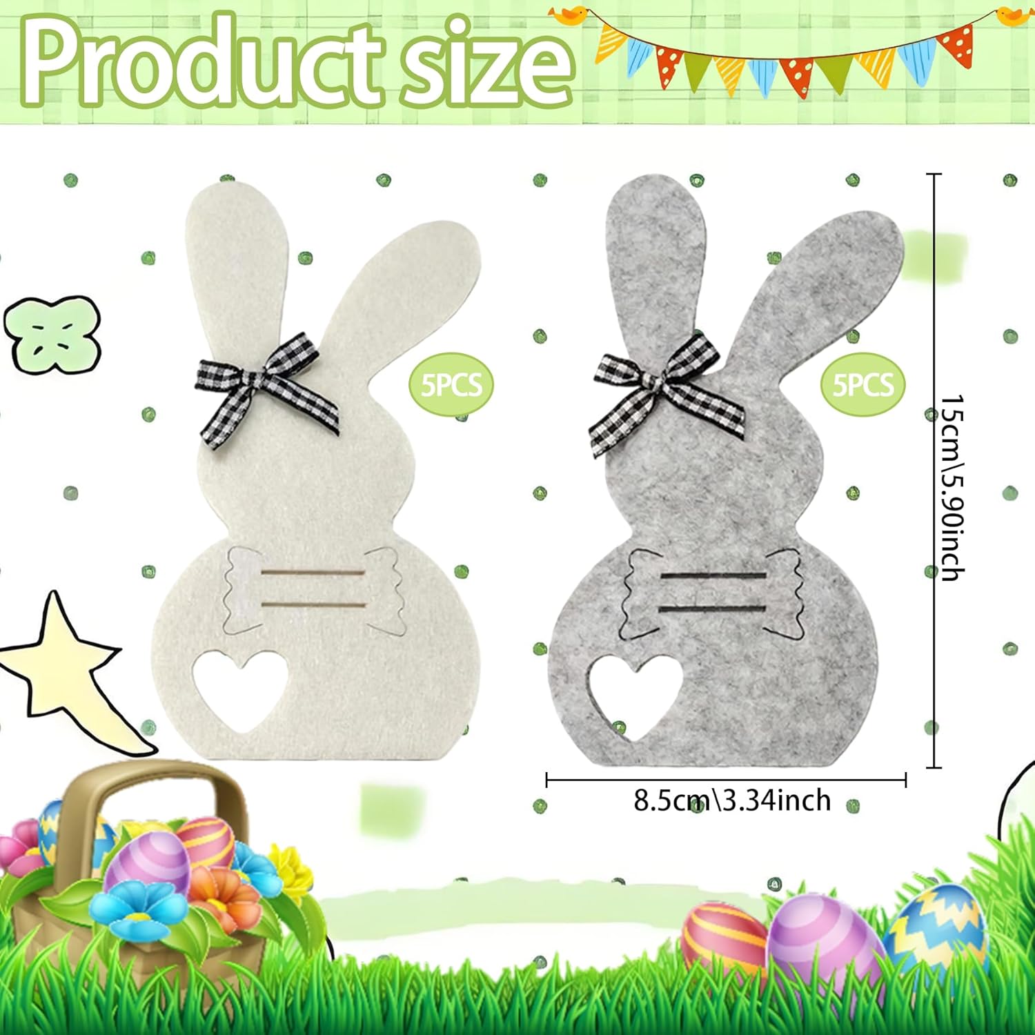 Pack of 10 Easter Money Gifts Set, Easter Bunny Money Gifts Packaging, Felt Easter Bunny Money Gift Cases, Money Gift Packaging Felt, Happy Easter Gift for Women Men Friend Colleagues