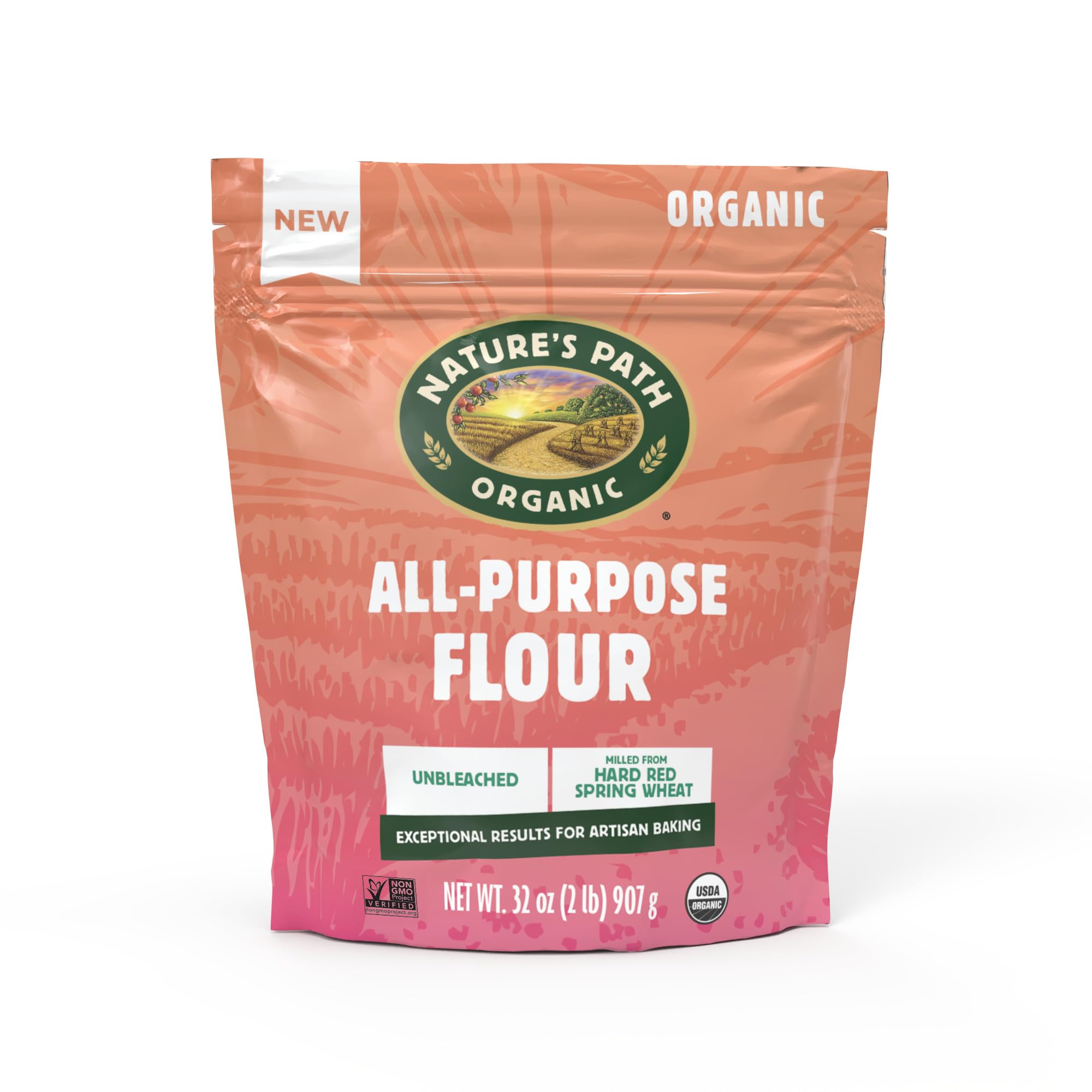 Nature's Path Organic All-Purpose Flour, 32 oz (Pack of 1), Non-GMOUSDA Organic
