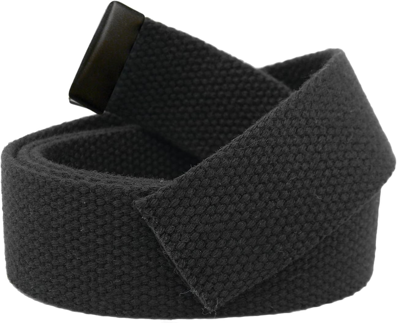 Replacement 1.25" Wide Military Canvas Web Belt with a Black Tip