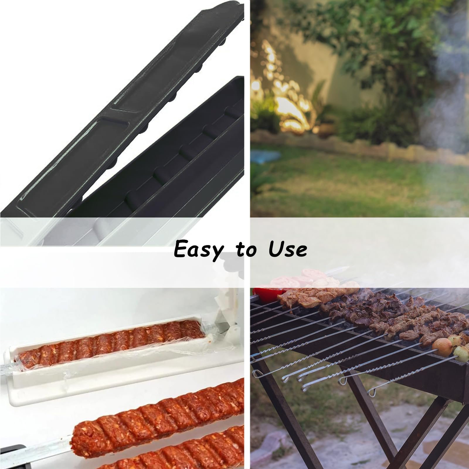 Presse à Kebab Manuelle Réutilisable – Moule à Brochettes Parfaites Pour Barbecue, Grill Et Cuisine Maison