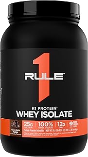Sponsored Ad β Rule One Proteins, R1 Protein - Chocolate Fudge, 25g Fast-Acting, Super-Pure 100% Isolate and Hydrolysate Protein Powder with 6g BCAAs for Muscle Growth and Recovery, 30 Servings