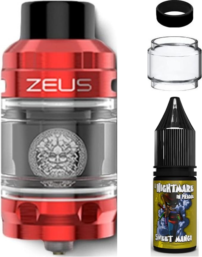 Zeus Tank RED Compatible With Geekvape Z Coils 2ml Inc. 1x Z2 + Z1 Mesh Coil + 2ml Glass + 10ml