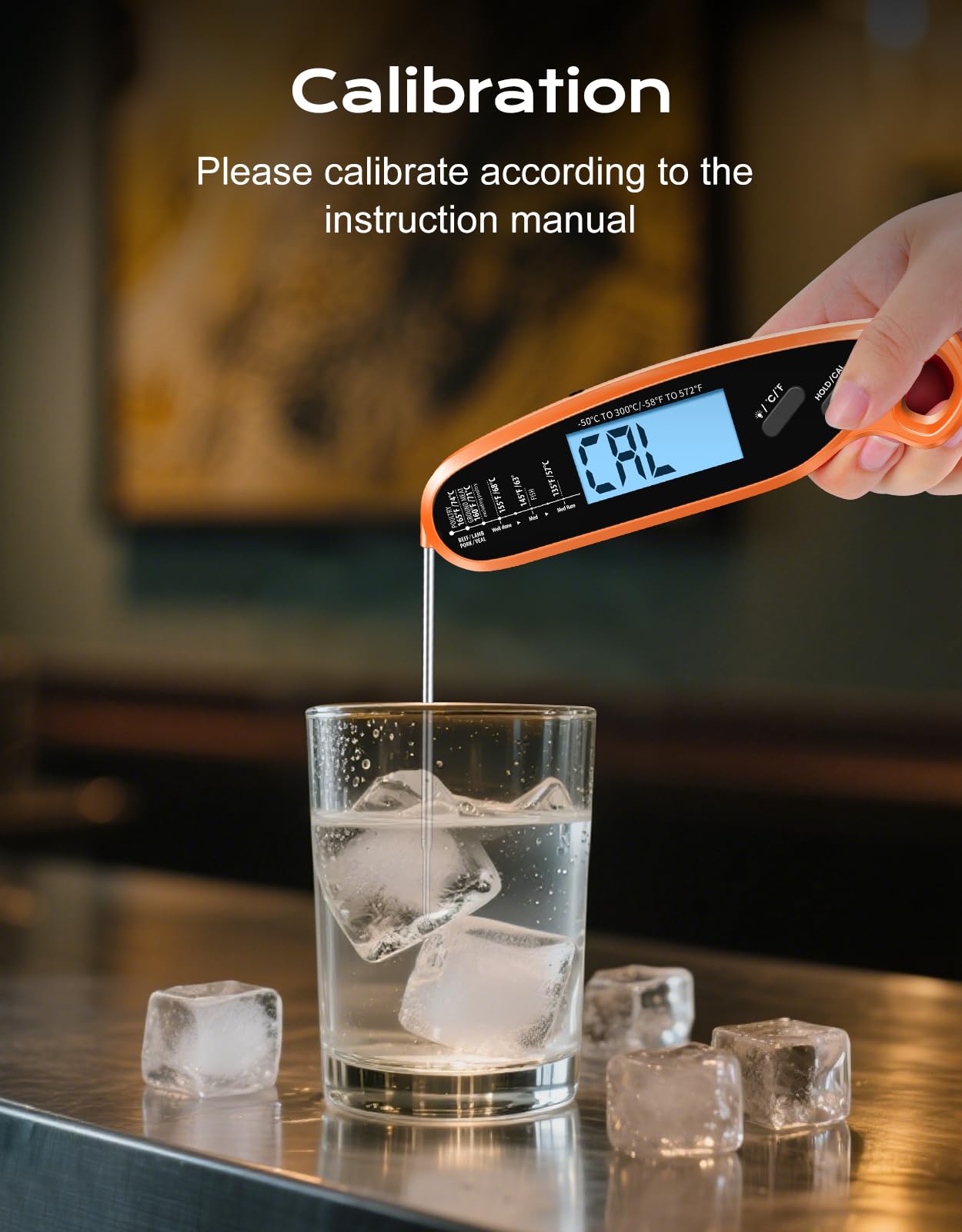 Digitales Fleischthermometer zum Kochen mit Doppelsonde, großer Hintergrundbeleuchtung & Kalibrierung, sofortiges Ablesen von Lebensmittelthermometern für Süßigkeiten, Ofen, Grill, BBQ, Smoker