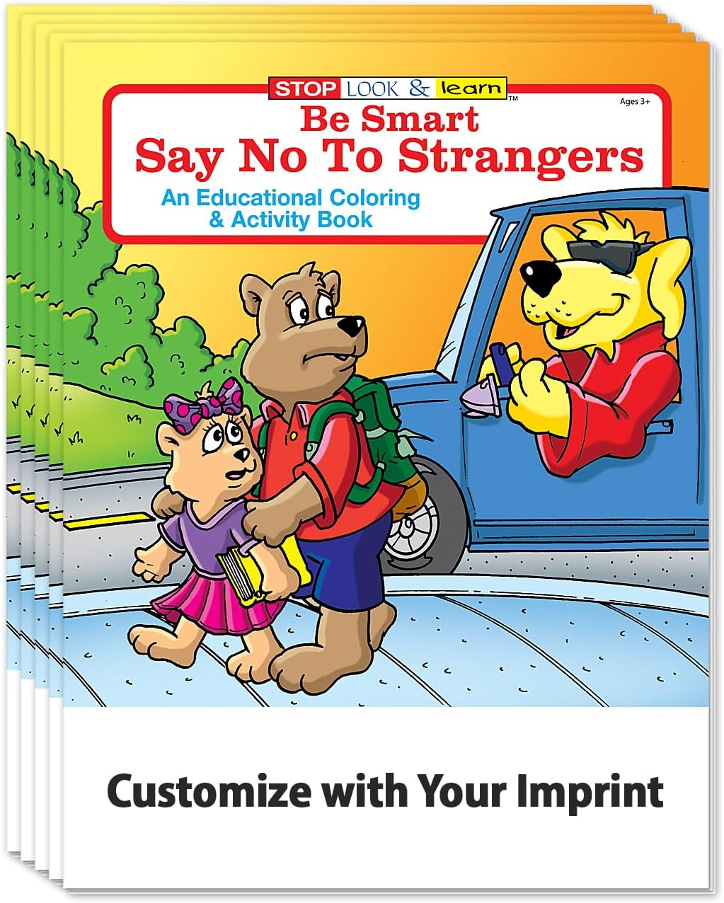 ZOCO – Stranger Danger Coloring Books (25 Bulk Pack, Without Crayons) – Kids Safety Education Activities, Games & Puzzles – Child Safety Handouts for Schools, Police & Youth Programs